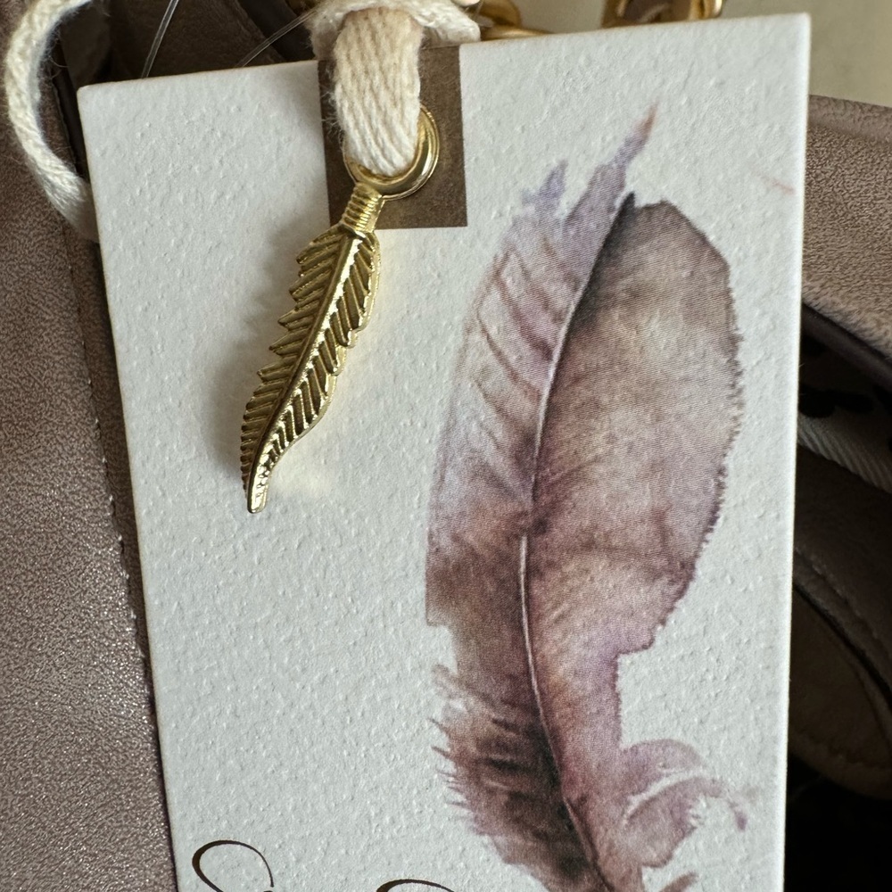 Jessica Simpson Taupe Adalee Hobo Bag with Gold Accents - Picture 8 of 8